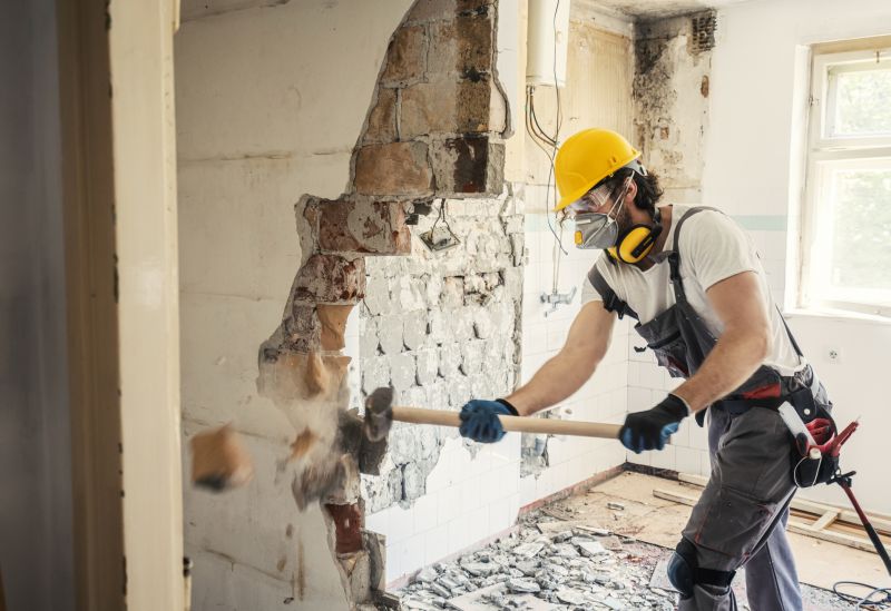 Professional Demolition at Work